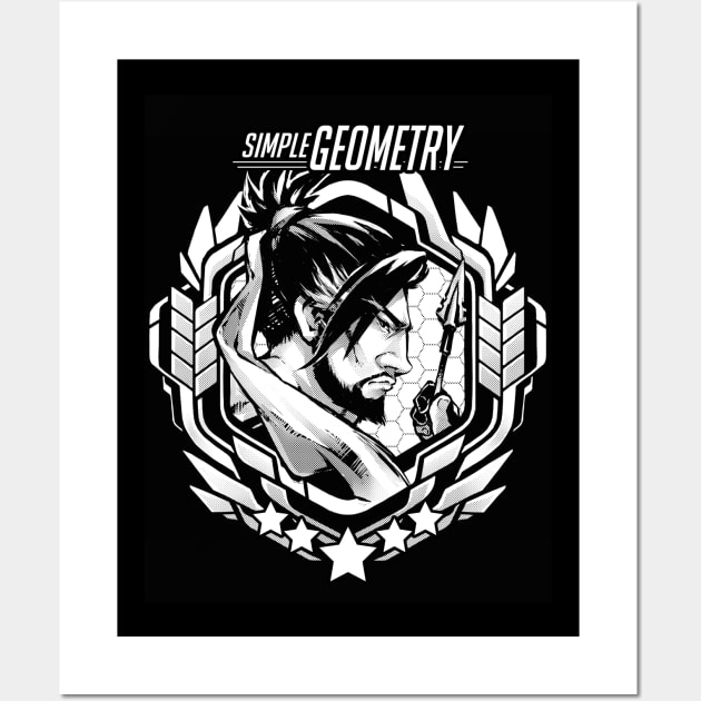 Hanzo "Simple Geometry" Wall Art by RobotCatArt